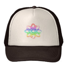 Atome rougeoyant coloré - chapeau casquettes