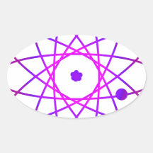 Atomic Oval Stickers