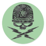 Atomic Pirate Round Sticker
