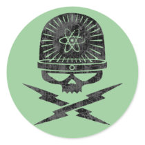 Atomic Pirate Round Sticker