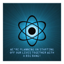 Atomic Save the Date Invite, Blue invitations