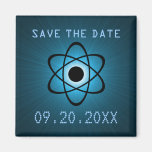 Atomic Save the Date Magnet, Blue