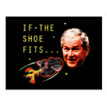 Attack of the flying shoe-Throw Shoe @ George Bush Post Cards