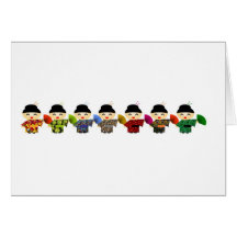 Attack of the Geisha Dolls Greeting Card