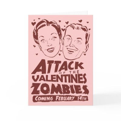 Attack of the Valentines Zombies Cards by OfficeGangsta