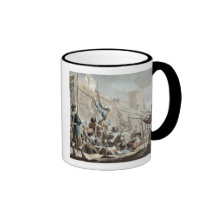 Attack on Boulogne-Sur-Mer, engraved by Jean Bapti Coffee Mugs