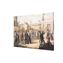 Attack on the Barriere Fontainebleau Gallery Wrap Canvas