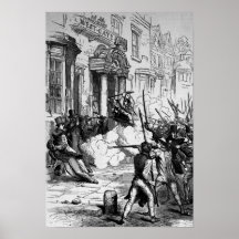 Attack on the Westgate Hotel, Newport Print