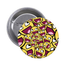 Attaque impressionnante de visage pin's avec agrafe