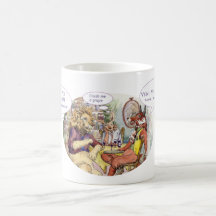 Attaquez avec trois amis et une bouteille de vin mugs à café