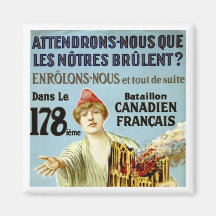 Attendrons-Nous Que Les Notre Brulent Refrigerator Magnets