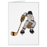 attente de joueur de hockey de glace cartes