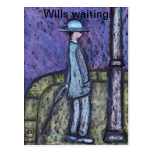 Attente de volontés carte postale