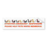 ATTENTION EMERGENCY  RESPONDERS, PLEASE HELP PE... BUMPER STICKER