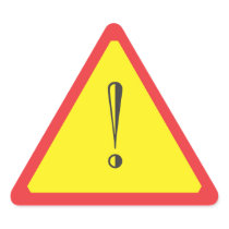 Attention Sign Triangle Sticker