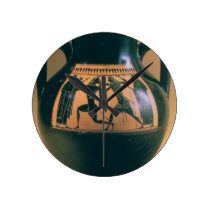Attic black figure amphora depicting Theseus and t wall clocks