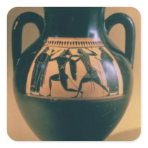 Attic black figure amphora depicting Theseus and t stickers