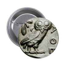 Attica Tetradrachm Owlthena Button