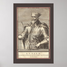 Attila The Hun, Scourge of God with Border Posters