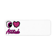 Attitude d'amour du coeur I d'oeil d'Emo Étiquettes D’adresse Retour
