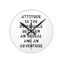 Attitude Difference Round Wallclock