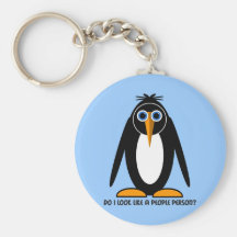attitude penguin key chain