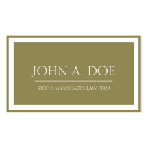 Attorney Antique Gold Centre/Border W Business Cards