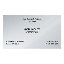 Attorney at Law - Plain Business Card