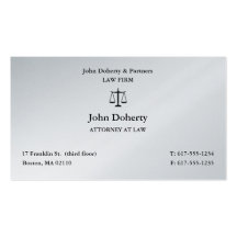 Attorney at Law | Scales of Justice Business Card