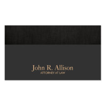Attorney at Law Simple Classic Black Business Card Template