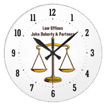 Attorney at Law - Time for Justice - Wall Clock