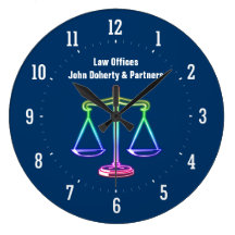 Attorney at Law - Time for Justice - Wall Clock
