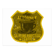 Attorney Caffeine Addiction League Postcards