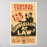 Attorney Drama 1938 WPA Print