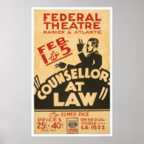 Attorney Drama 1938 WPA Print