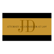 Attorney Gold/Gold Business Card Templates
