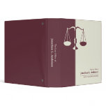 Attorney / Lawyer Burgundy business binder