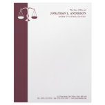 Attorney / Lawyer - Burgundy letterhead