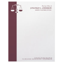 Attorney / Lawyer - Burgundy letterhead