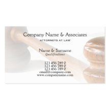 Attorney Lawyer Judge Auctioneer Business Card