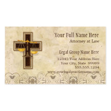Attorney Lawyer Legal Practice Christian Symbol Business Card