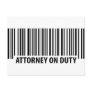 attorney on duty postcards