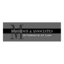Attorney Professional Business Cards Grey