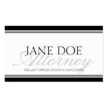 Attorney Silver Script Business Card