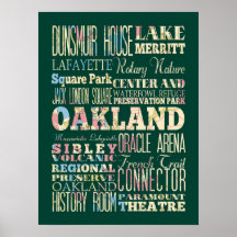 Attraction & Famous Places of Oakland, California Posters
