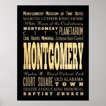 Attractions et endroits célèbres de Montgomery, Al Posters