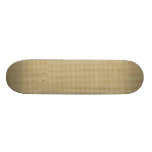 Attractive antique white stems squares on brown ro custom skate board