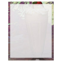 Attractive glass filled with Milkshake Letterhead Design