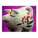 Attractive Piggy bank Postcards