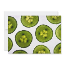 Attractive slices of cucumber announcement